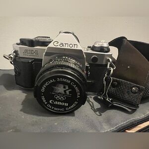 Canon AE-1 Program 35mm SLR Film Camera with 50 mm lens Kit